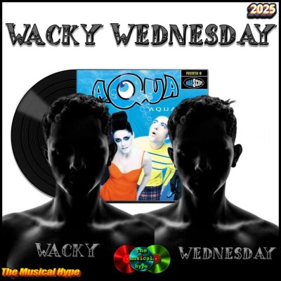 Aqua, Barbie Girl: Wacky Wednesday No. 23 (2025) [📷: Brent Faulkner / The Musical Hype; Universal Music (Denmark) A/S; Rich The Barber Font from Font Space; Wendel Natan from Pexels; AcatXlo, OpenClipart-Vectors from Pixabay]