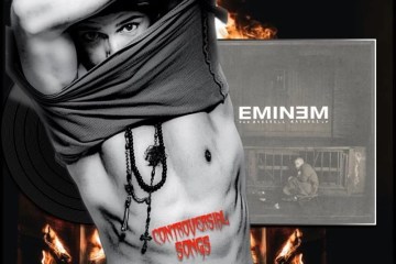 Eminem, Kim: Controversial Songs No. 17 (2025) [📷: Brent Faulkner / The Musical Hype; Interscope; Andrea Mosti from Pexels; AcatXlo, OpenClipart-Vectors from Pixabay; christian buehner on Unsplash]