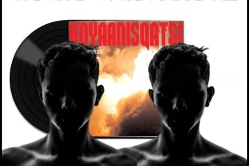 Philip Glass, Koyaanisqatsi: Wacky Wednesday No. 25 (2025) [📷: Brent Faulkner / The Musical Hype; Orange Mountain Music; Rich The Barber Font from Font Space; Wendel Natan from Pexels; AcatXlo, OpenClipart-Vectors from Pixabay]