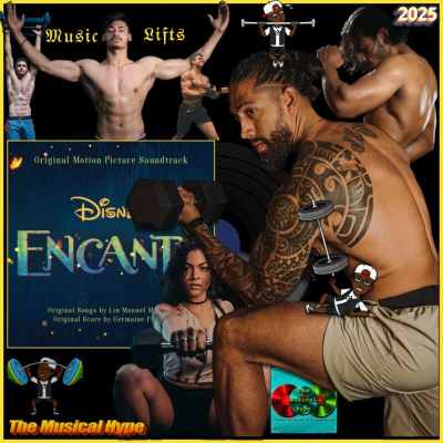 Sebastián Yatra, Dos Oruguitas / Two Oruguitas: Music Lifts 🎶 🏋 No. 19 (2025) [📷: Brent Faulkner / The Musical Hype; Disney Enterprises, Inc.; BD Jewel, Dave H, Jean-Daniel Francoeur, Joshua Brown, Vansh Mehta from Pexels; AcatXIo, OpenClipart-Vectors from Pixabay]