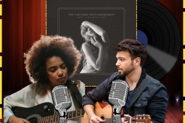 Taylor Swift & Post Malone, Fortnight: Dazzling Duets No. 5 (2025) [📷: Brent Faulkner / The Musical Hype; Taylor Swift; cottonbro studio, Sachith Ravishka Kodikara from Pexels; andresilva5, OpenClipart-Vectors from Pixabay]