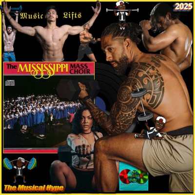 The Mississippi Mass Choir, Near The Cross: Music Lifts 🎶 🏋 No. 17 (2025) [📷: Brent Faulkner / The Musical Hype; Malaco; BD Jewel, Dave H, Jean-Daniel Francoeur, Joshua Brown, Vansh Mehta from Pexels; AcatXIo, OpenClipart-Vectors from Pixabay]