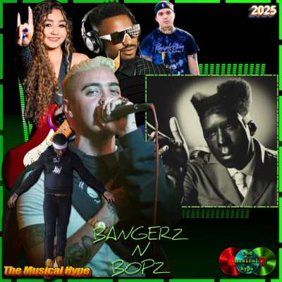 Tyler, The Creator, Take Your Mask Off: Bangerz N Bopz 🔥 No. 45 (2025) [📷: Brent Faulkner / The Musical Hype; Columbia; Bigshow Lamar Campton, Daniel Duarte, Eduardo López from Pexels; AcatXIo, djexpectations, OpenClipart-Vectors, Thai Zeo from Pixabay]